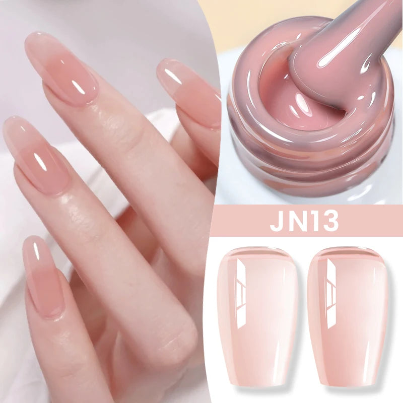 Gel Nail Polish Milky White Nude  Natural Color Translucent Jelly Gel