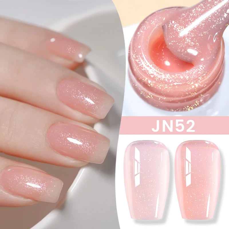 Gel Nail Polish Milky White Nude  Natural Color Translucent Jelly Gel