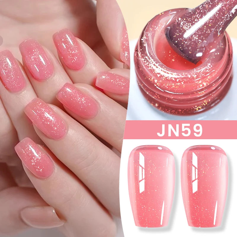 Gel Nail Polish Milky White Nude  Natural Color Translucent Jelly Gel