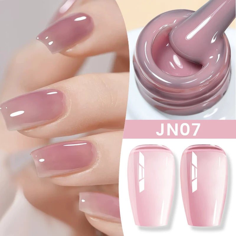 Gel Nail Polish Milky White Nude  Natural Color Translucent Jelly Gel