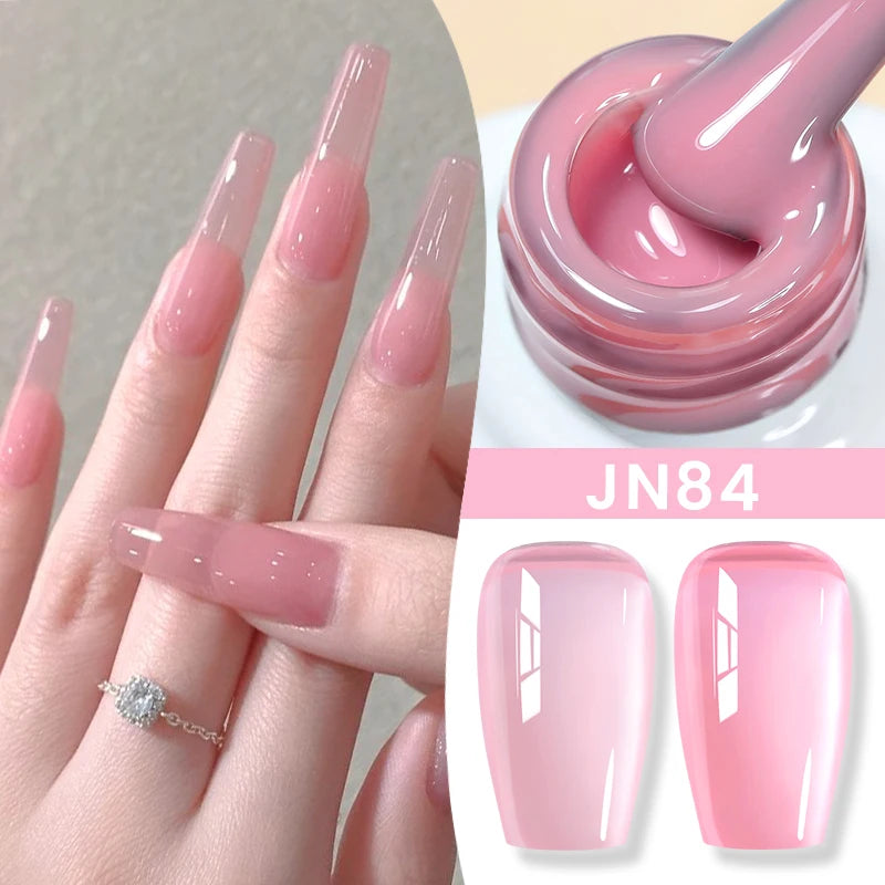 Gel Nail Polish Milky White Nude  Natural Color Translucent Jelly Gel