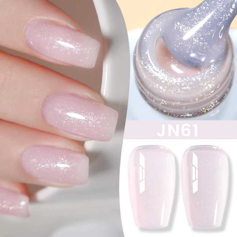 Gel Nail Polish Milky White Nude  Natural Color Translucent Jelly Gel