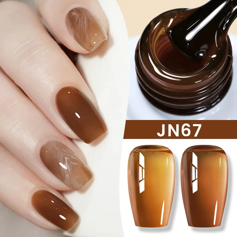 Gel Nail Polish Milky White Nude  Natural Color Translucent Jelly Gel