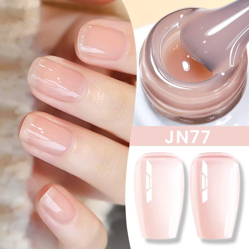 Gel Nail Polish Milky White Nude  Natural Color Translucent Jelly Gel