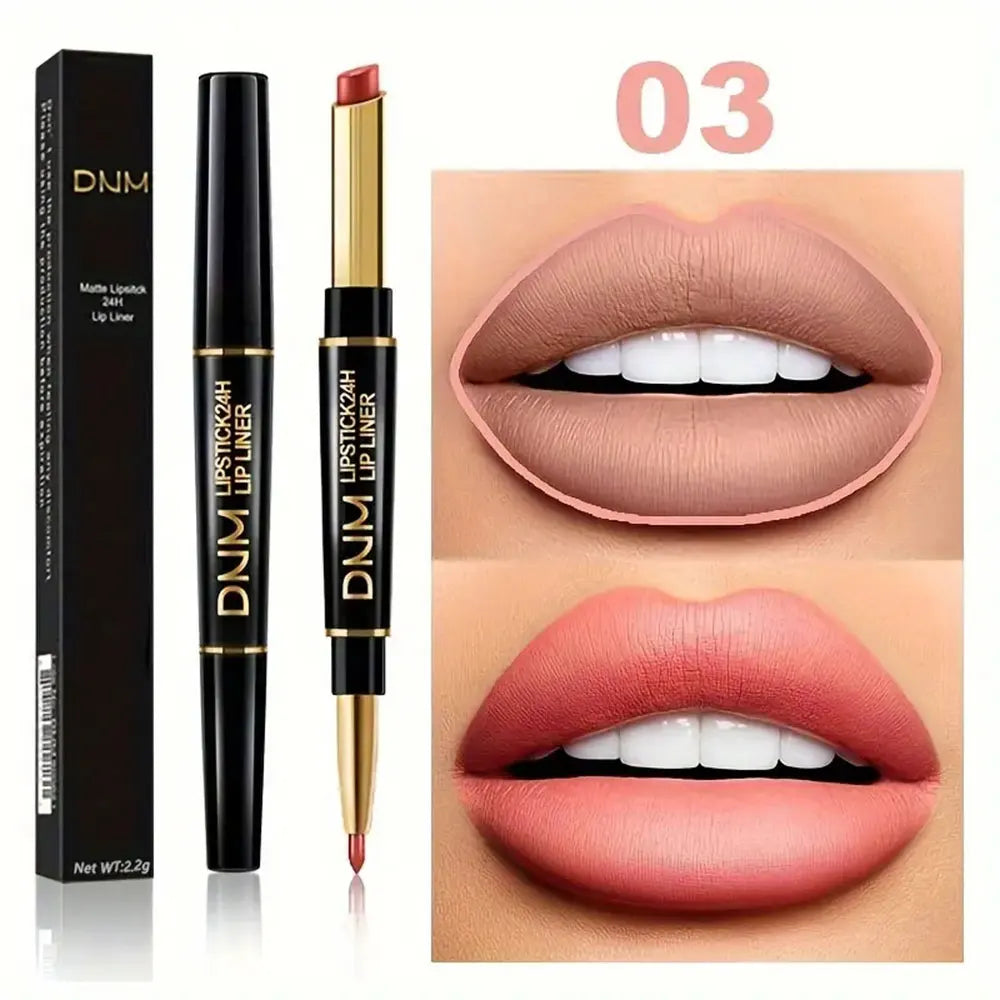 Double-ended Non-stick Long Lasting Lipstick Lip Liner