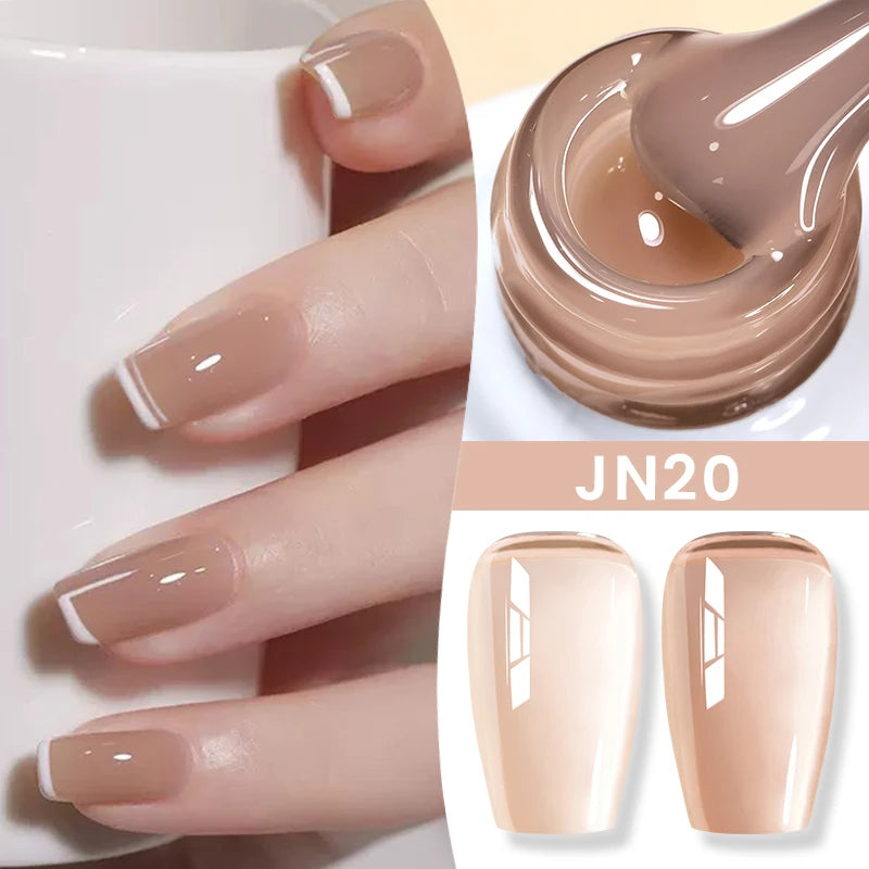 Gel Nail Polish Milky White Nude  Natural Color Translucent Jelly Gel