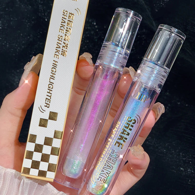 High gloss shiny liquid, eye shadow, face and body brightening