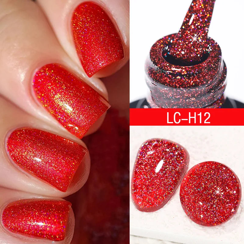 Glitter Sparkling Gel Nail Polish Colourful Shinning Manicure