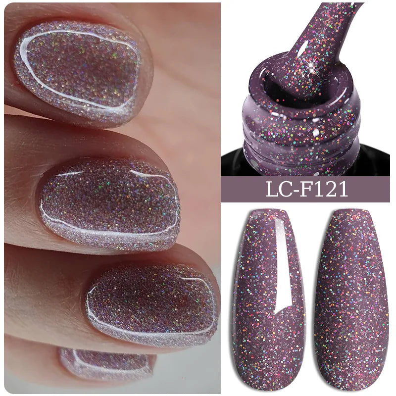 Glitter Sparkling Gel Nail Polish Colourful Shinning Manicure