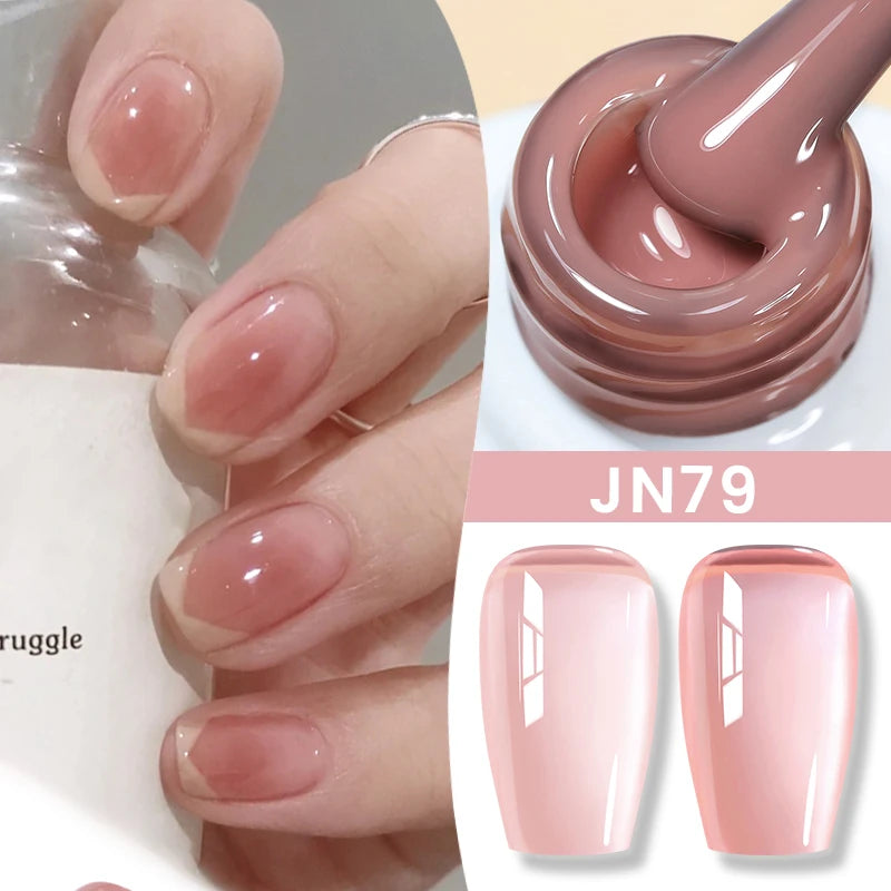 Gel Nail Polish Milky White Nude  Natural Color Translucent Jelly Gel