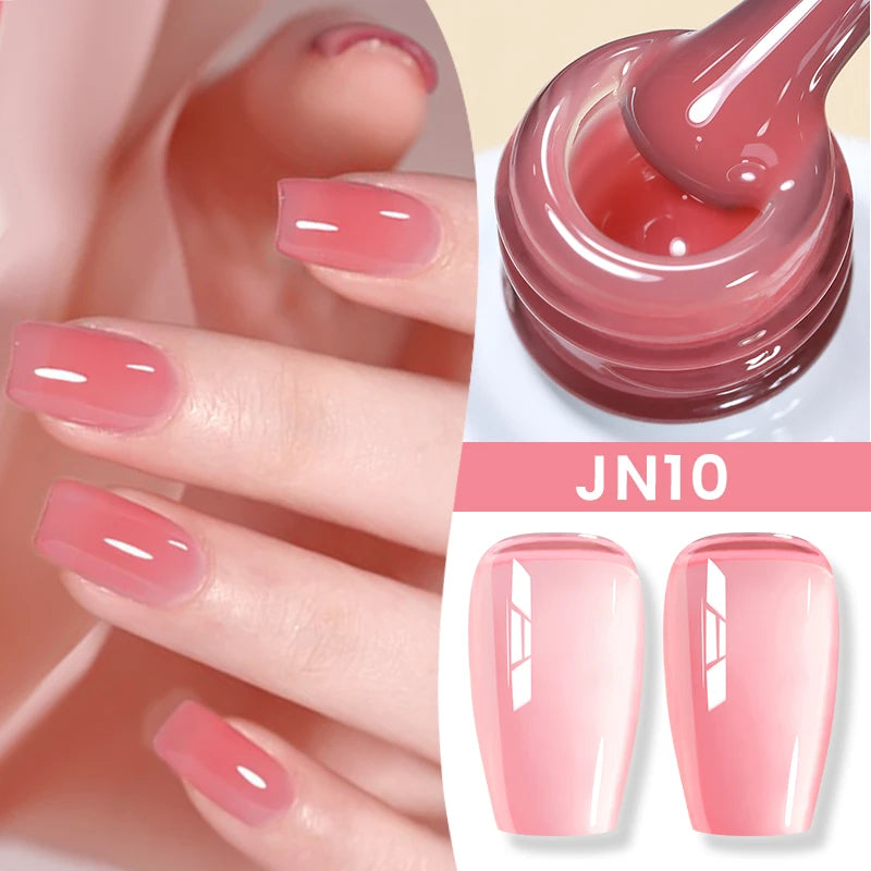 Gel Nail Polish Milky White Nude  Natural Color Translucent Jelly Gel