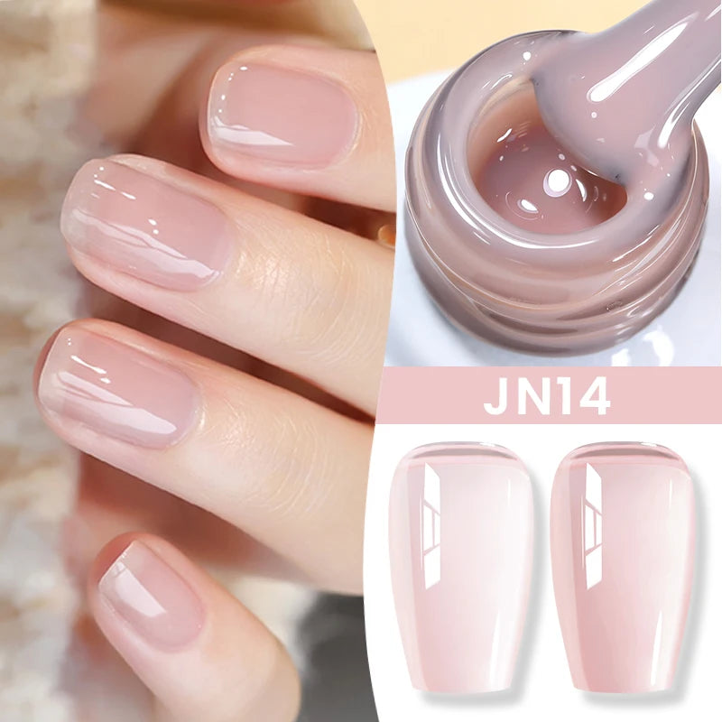 Gel Nail Polish Milky White Nude  Natural Color Translucent Jelly Gel