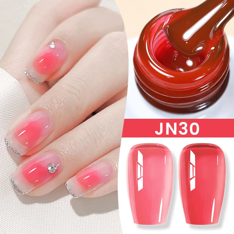 Gel Nail Polish Milky White Nude  Natural Color Translucent Jelly Gel