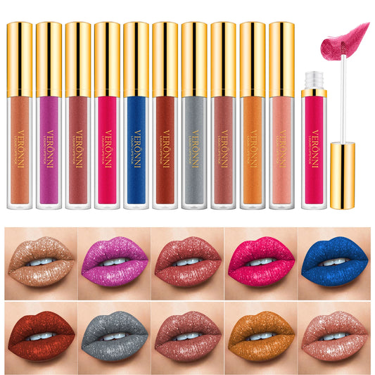 Diamond Shimmer Glitter Lip Gloss Waterproof Matte Glitter