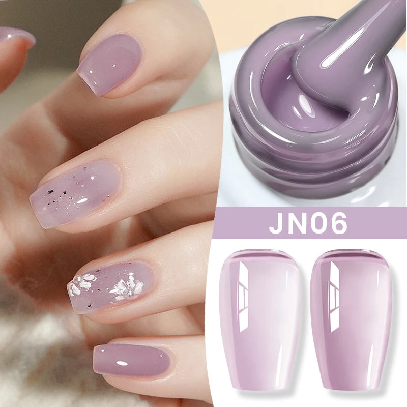 Gel Nail Polish Milky White Nude  Natural Color Translucent Jelly Gel