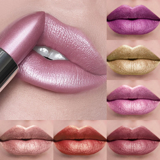 Bold & Intense Glitter Shiny Metallic Lipstick