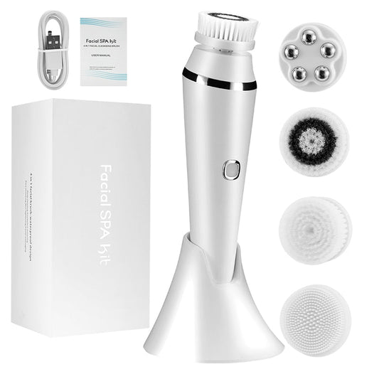 Electric 4 in1 Face Cleansing Brush Sonic Blackhead Exfoliating Face
