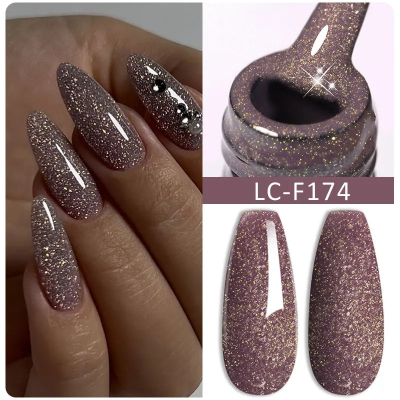 Glitter Sparkling Gel Nail Polish Colourful Shinning Manicure