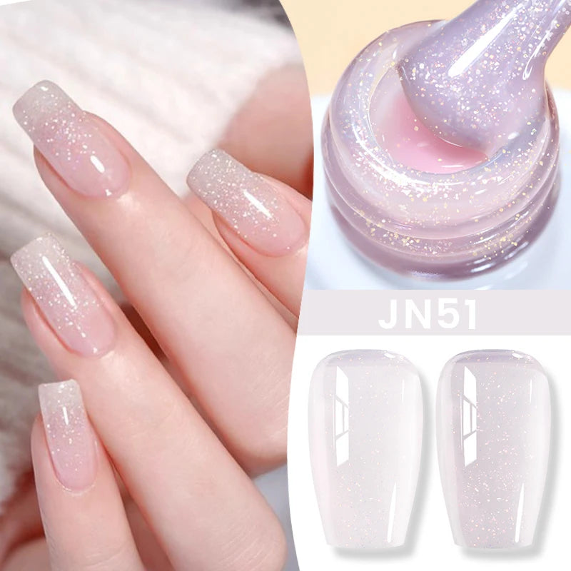 Gel Nail Polish Milky White Nude  Natural Color Translucent Jelly Gel