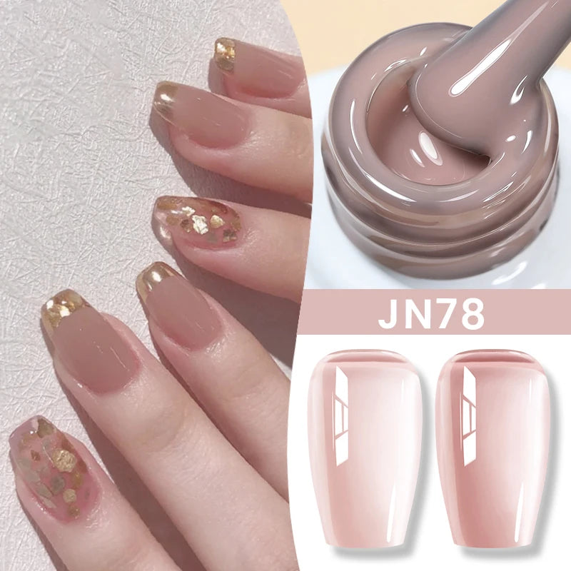 Gel Nail Polish Milky White Nude  Natural Color Translucent Jelly Gel