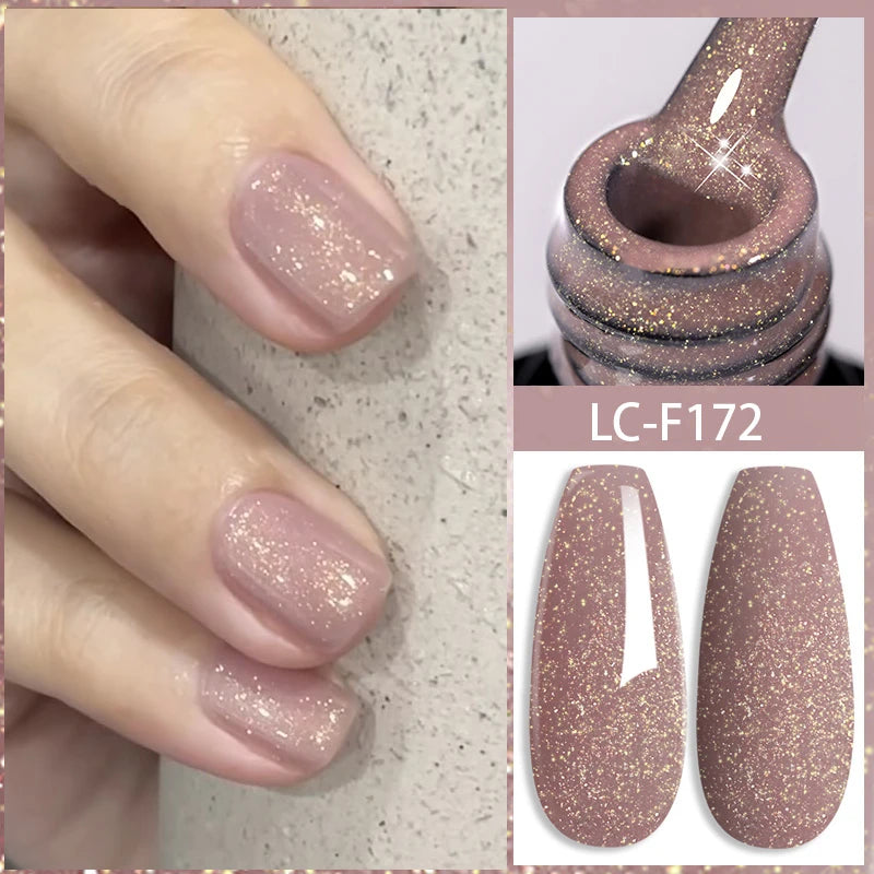 Glitter Sparkling Gel Nail Polish Colourful Shinning Manicure