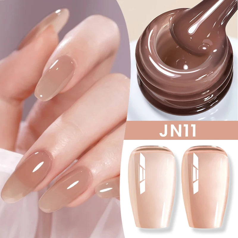 Gel Nail Polish Milky White Nude  Natural Color Translucent Jelly Gel