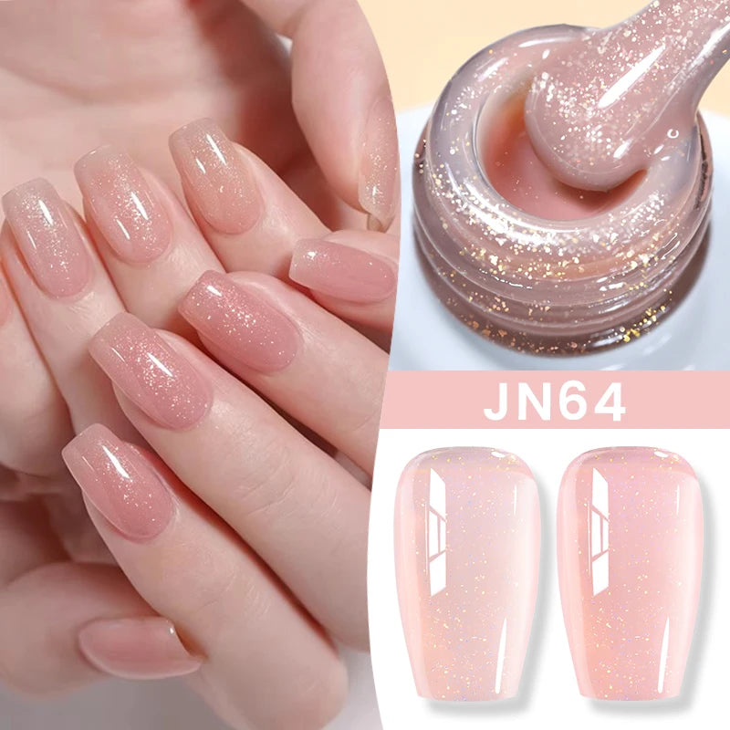 Gel Nail Polish Milky White Nude  Natural Color Translucent Jelly Gel