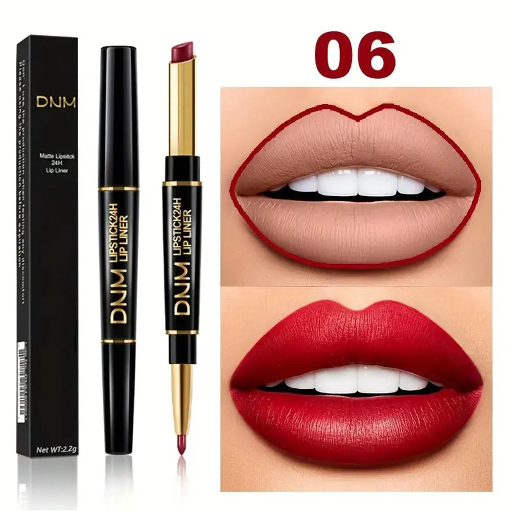 Double-ended Non-stick Long Lasting Lipstick Lip Liner