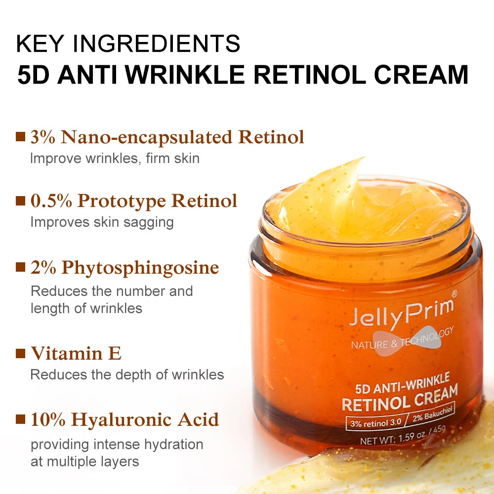 Retinol Cream Serum  Skin Care Anti Wrinkle Aging Facial Lifting Firming Treatment