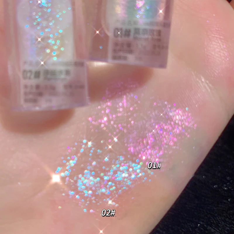 High gloss shiny liquid, eye shadow, face and body brightening