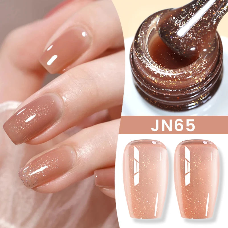 Gel Nail Polish Milky White Nude  Natural Color Translucent Jelly Gel