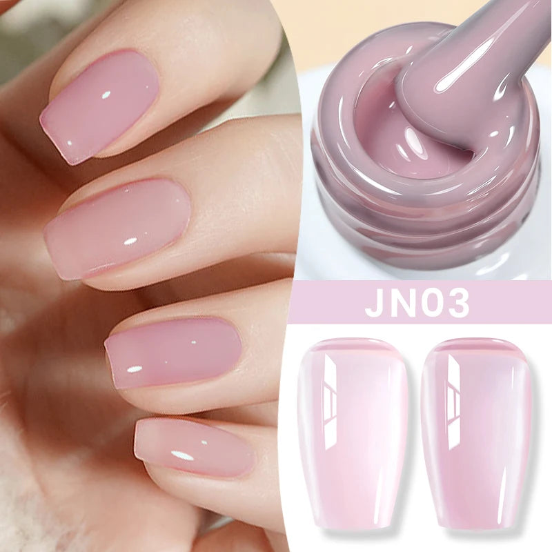 Gel Nail Polish Milky White Nude  Natural Color Translucent Jelly Gel