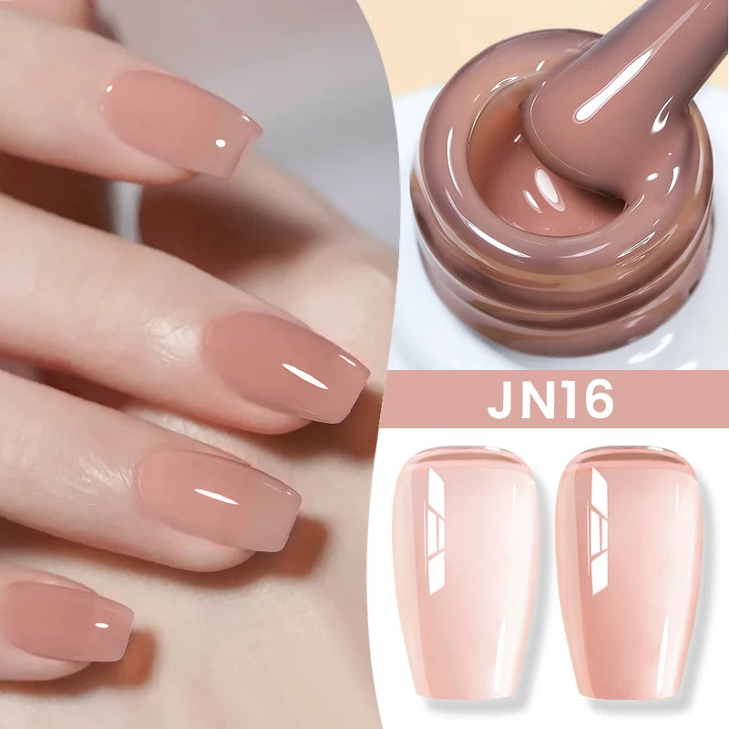 Gel Nail Polish Milky White Nude  Natural Color Translucent Jelly Gel