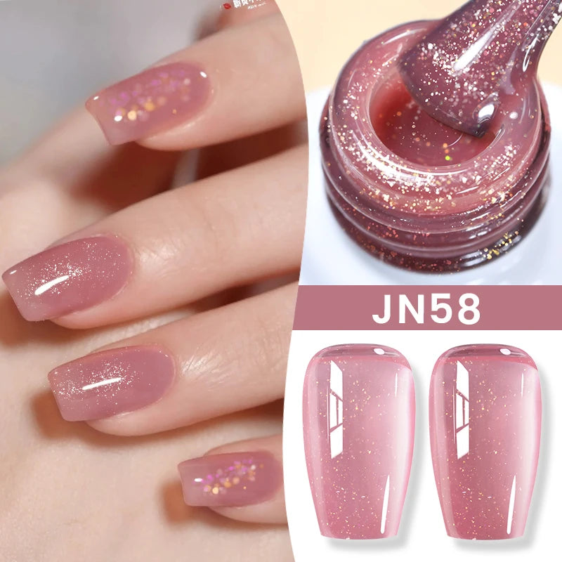 Gel Nail Polish Milky White Nude  Natural Color Translucent Jelly Gel