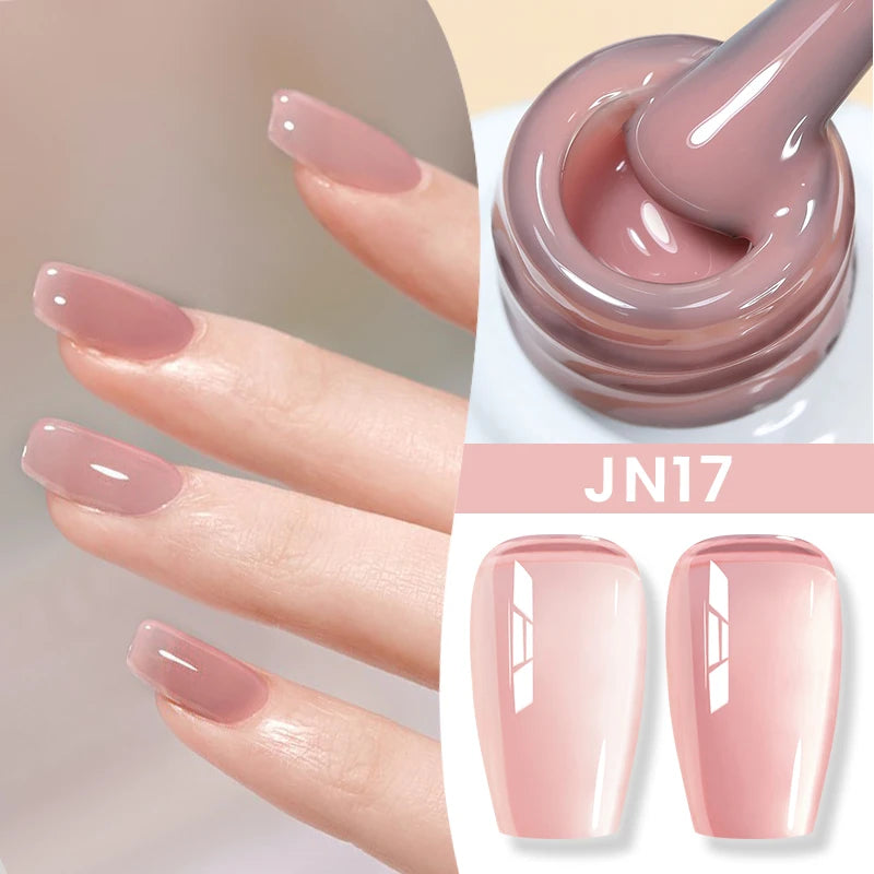 Gel Nail Polish Milky White Nude  Natural Color Translucent Jelly Gel