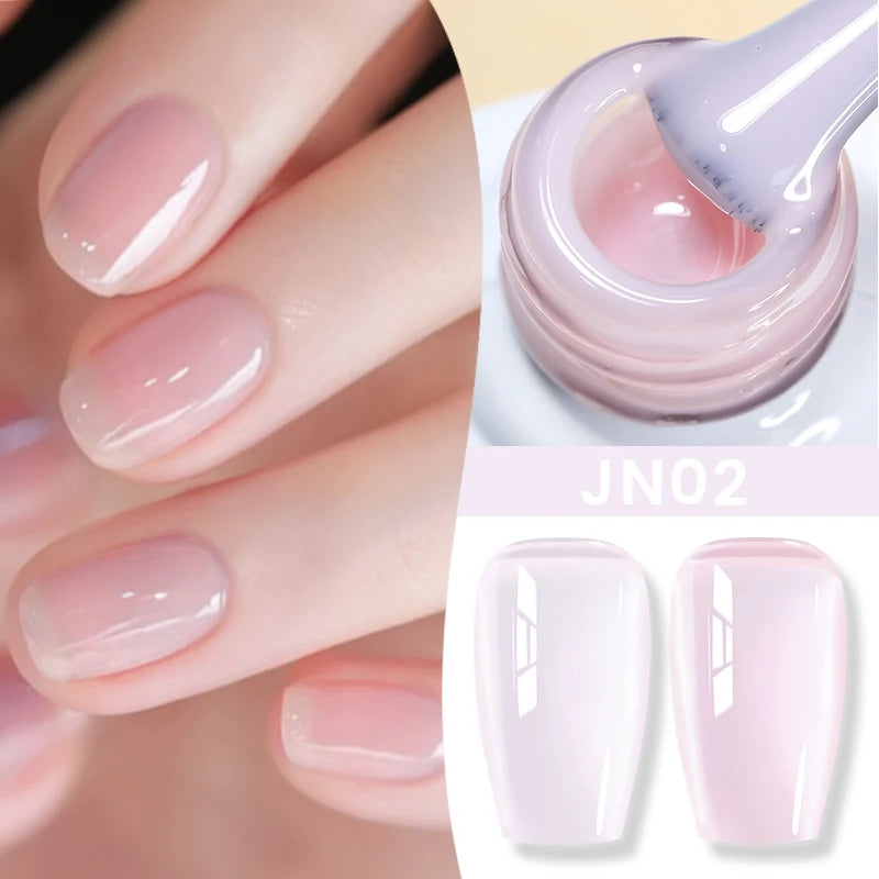 Gel Nail Polish Milky White Nude  Natural Color Translucent Jelly Gel