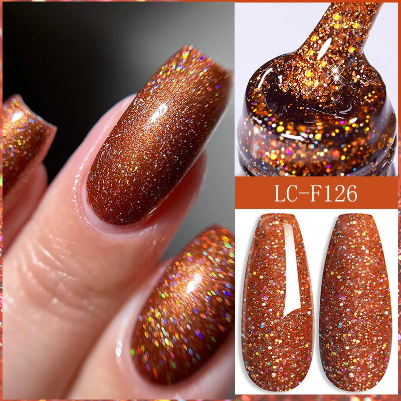 Glitter Sparkling Gel Nail Polish Colourful Shinning Manicure