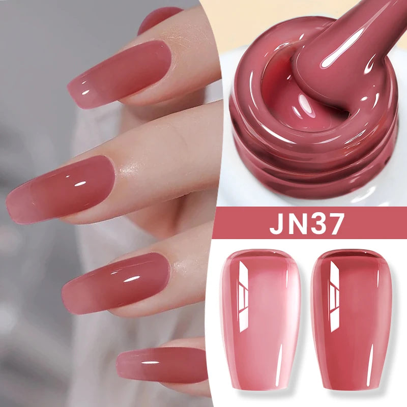 Gel Nail Polish Milky White Nude  Natural Color Translucent Jelly Gel