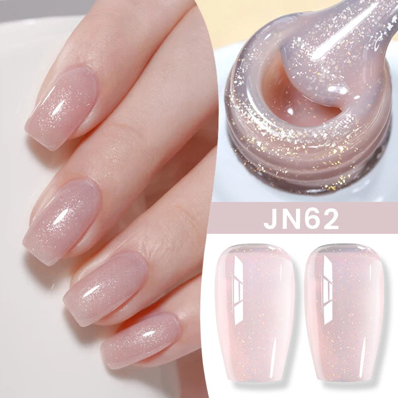 Gel Nail Polish Milky White Nude  Natural Color Translucent Jelly Gel